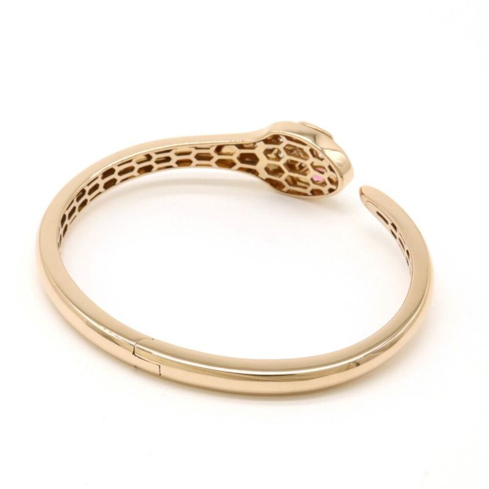 Bvlgari Serpenti Seduttori Bracelet K18PG Diamond 0.3ct Rubellite - Picture 2 of 7